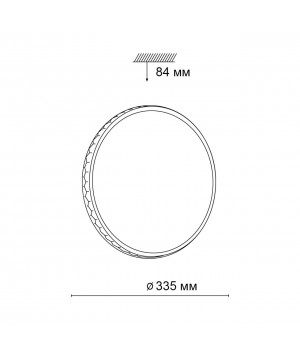 3053/CL PALE SN 023 Светильник пластик/белый/черный LED 30Вт 4000К D335 IP43 DORTA-foto2