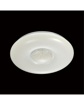 2074/CL PALE SN 069 Светильник пластик/белый/прозрачный/хром LED 30Вт 4000К D360 IP43 LAZANA-foto3