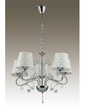 2997/5 COMFI LN16 094 хром/ткань/хрусталь Люстра Е14 5*40W 220V FRITTA-foto3