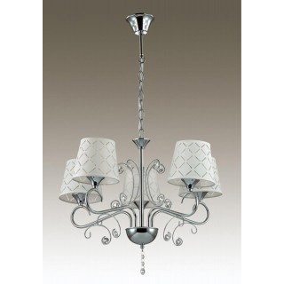 2997/5 COMFI LN16 094 хром/ткань/хрусталь Люстра Е14 5*40W 220V FRITTA-foto3