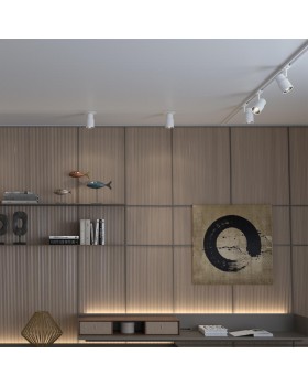 370927 PORT NT22 067 белый Светильник трековый однофазный двухжильный IP20 GU10 50W 220V MOLO-foto3