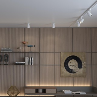 370927 PORT NT22 067 белый Светильник трековый однофазный двухжильный IP20 GU10 50W 220V MOLO-foto3