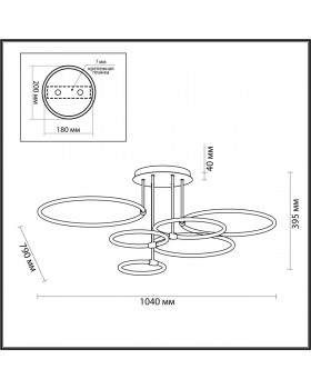 5283/99CL LEDIO LN23 044 золотой, коричневый Люстра потолочная LED 156W 3000-6000K с пультом ДУ 9899Лм 220V URSULA-foto2