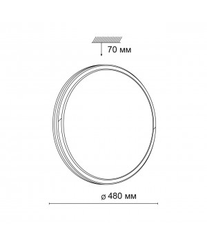 3058/EL COLOR SN 012 Светильник пластик/белый/черный LED 72Вт 3000-6500К D480 IP43 пульт ДУ/RGB/LampSmart KEPA RGB-foto2