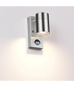 4388/1W HIGHTECH ODL23 561 нерж. сталь/металл/пвх стойкий к УФ излючениюНастенный светильник с датчиком движения IP44 LED GU10 7W MOTTO-foto4
