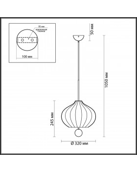 4459/3 COMFI LN20 085 золотой, белый Светильник подвесной E27 3*60W 220V JULIET-foto2