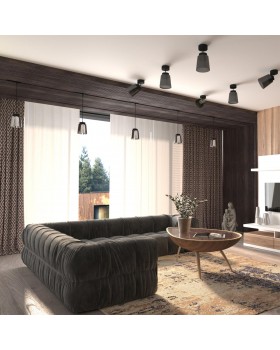 358644 OVER NT21 182 корпус черный/плафон дымчатый Светильник накладной светодиодный IP20 LED 4000K 24W 175-245V ARTIK-foto3