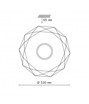 2057/EL PALE SN 070 Светильник пластик/белый/хром LED 72Вт 3000-6000K D530 IP43 пульт ДУ PRISA-foto2