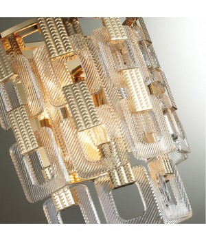 4989/2W HALL ODL22 389 золотой/стекло Бра E14 2*40W BUCKLE-foto7