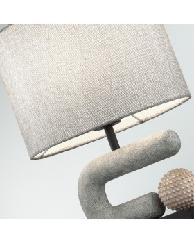 5410/1TA MODERN ODL_EX23 31 черный матов./серый металл/полирезин/ткань Настольная лампа E27 1*60W BAGEL-foto7