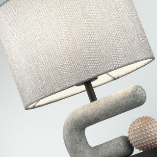 5410/1TA MODERN ODL_EX23 31 черный матов./серый металл/полирезин/ткань Настольная лампа E27 1*60W BAGEL-foto7