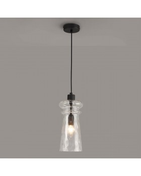 4966/1 MODERN ODL23 300 матов.черный/прозрачный/металл/стекло Подвес E14 1*40W PASTI-foto3