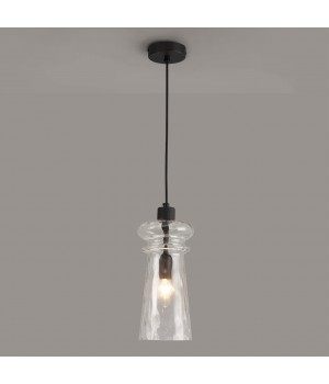 4966/1 MODERN ODL23 300 матов.черный/прозрачный/металл/стекло Подвес E14 1*40W PASTI-foto3