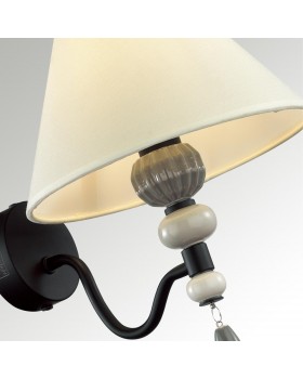 4896/1W MODERN ODL_EX23 25 черный матов./серый/молочный металл/керамика/ткань Бра E14 1*40W SOCHI-foto6