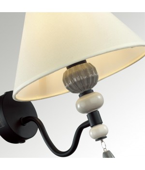 4896/1W MODERN ODL_EX23 25 черный матов./серый/молочный металл/керамика/ткань Бра E14 1*40W SOCHI-foto6