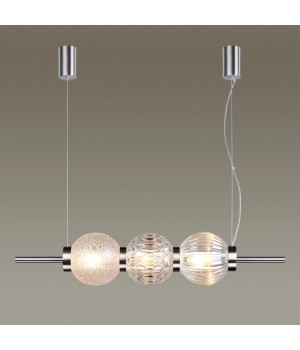 4273/3 MODERN ODL21 335 разноцв/стекл/никель/металл Подвесной светильник IP20 Е14 3*40W FRANCESCA-foto4