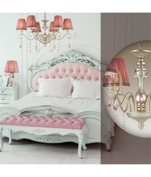 3393/1T CLASSIC ODL17 499 мат.золото/серебр.патина/хрусталь Настольная лампа E14 40W 220V GAELLORI-foto3