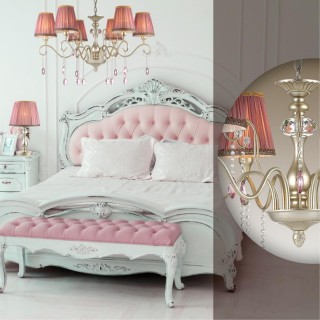 3393/1T CLASSIC ODL17 499 мат.золото/серебр.патина/хрусталь Настольная лампа E14 40W 220V GAELLORI-foto3