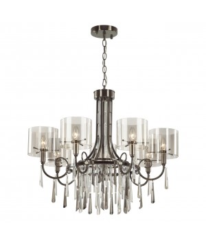 4890/7 HALL ODL_EX23 43 черный хром/дымчатый/ металл/стекло Люстра E14 7*40W NICOLE-foto6