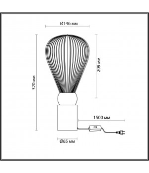5418/1T MODERN ODL_EX23 19 черный хром/белый матовый/металл/стекло Настольная лампа E14 1*40W ELICA-foto2