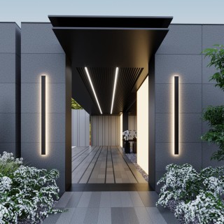 4379/36WL HIGHTECH ODL23 239 черный/металл Настенный светильник IP54 LED 36W 1300Лм 3000K FIBI-foto4