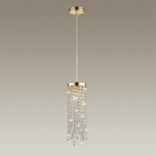 5028/1 MODERN ODL23 431 золотой/прозрачный металл/хрусталь Подвес E14 1*40W CHOKKA-foto3