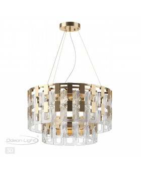 4989/9 HALL ODL22 389 золотой/стекло Люстра E14 8*40W BUCKLE-foto5