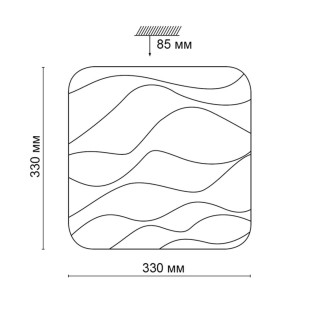 2091/CL PALE SN 102 Светильник пластик/белый LED 30Вт 4000К 330*330 IP43 RICON-foto2