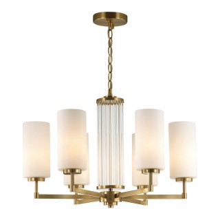 4990/6 HALL ODL23 403 матов. золотой/белый/стекло Люстра E27 6*40W KASALI-foto5