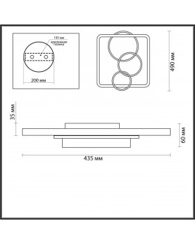 5246/71CL LEDIO LN23 черный, матовое золото Люстра потолочная LED 71W 4686Лм 220V BRENO-foto2