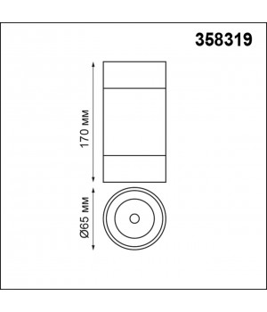 358319 OVER NT19 193 черный Светильник накладной IP20 LED 4000K 7W вниз + 3W вверх 220-240V ELINА-foto2