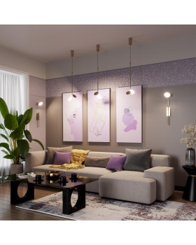 5011/8WL L-VISION ODL23 171 золотой матовый металл/акрил Бра LED 8W 3000K MARO-foto4