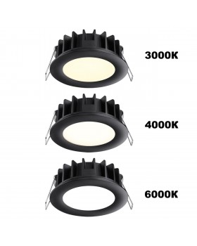 358948 SPOT NT22 230 черный Встраиваемый светодиодный светильник с переключателем цветовой температуры IP20 LED 3000К\4000К\6000К 10W 220V LANTE-foto3