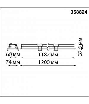358824 SPOT NT22 262 белый Встраиваемый светодиодный светильник IP20 LED 4000K 48W 220V ITER-foto2