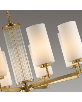 4990/8 HALL ODL23 403 матов. золотой/белый/стекло Люстра E27 8*40W KASALI-foto6