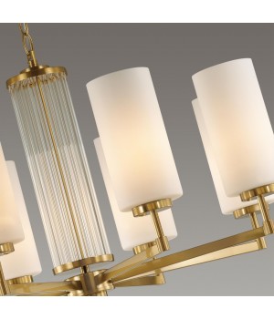 4990/8 HALL ODL23 403 матов. золотой/белый/стекло Люстра E27 8*40W KASALI-foto6