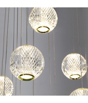 5008/120L L-VISION ODL23 417 золотой/прозрачный/металл/акрил Люстра каскадная LED 120W 4000K 6600Лм CRYSTAL-foto6