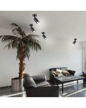 370417 OVER NT19 215 черный Накладной светильник IP20 GU10 50W 220V PIPE-foto3