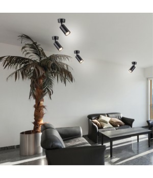 370417 OVER NT19 215 черный Накладной светильник IP20 GU10 50W 220V PIPE-foto3