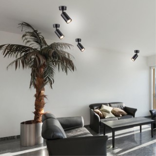 370417 OVER NT19 215 черный Накладной светильник IP20 GU10 50W 220V PIPE-foto3