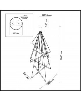 4369/80L HIGHTECH ODL23 107 полированное золото/акрил с пузырьками Подвесной св-к IP20 LED 60W 3000K SPARKY-foto2