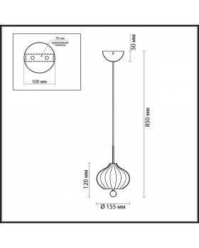 4458/1 COMFI LN20 084 хром, белый Подвес E27 1*60W 220V JULIET-foto2