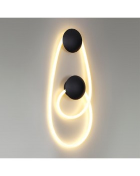 4398/30WL HIGHTECH ODL23 101 черный/металл/канат Настенный св-к IP20 LED 25W 3000K CORDA-foto3