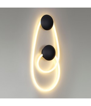 4398/30WL HIGHTECH ODL23 101 черный/металл/канат Настенный св-к IP20 LED 25W 3000K CORDA-foto3