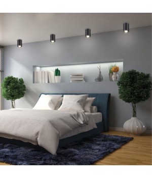 370418 OVER NT19 215 черный Накладной светильник IP20 GU10 50W 220V PIPE-foto3