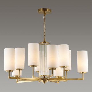 4990/10 HALL ODL23 403 матов. золотой/белый/стекло Люстра E27 10*40W KASALI-foto3