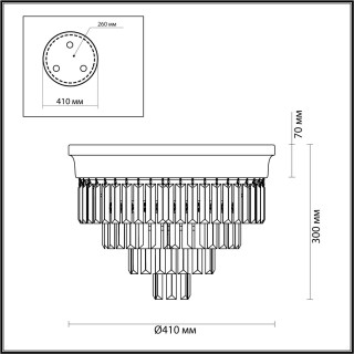 5258/5C CLASSI LN23 123 хром Люстра потолочная E14 5*40W 220V ZAHA-foto2