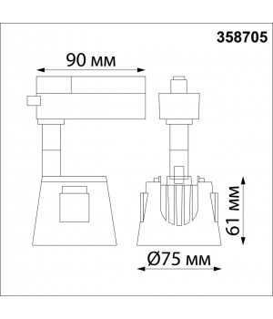 358705 PORT NT21 094 белый/хром Светильник трековый однофазный трехжильный IP20 LED 4000K 10W 100-265V KNOF-foto2