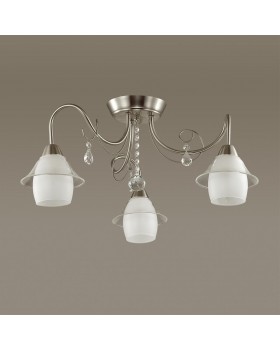 3685/3C COMFI LN18 083 матовый никель/стекло Люстра потолочная E14 3*40W 220V BRITTANY-foto3