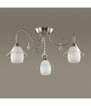 3685/3C COMFI LN18 083 матовый никель/стекло Люстра потолочная E14 3*40W 220V BRITTANY-foto3